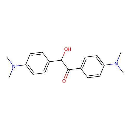 1,2-Bis[4-(dimethylamino)phenyl]-2-hydroxyethanone structure