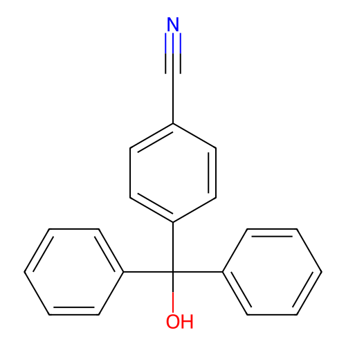 4-[Hydroxy(diphenyl)methyl]benzonitrile structure