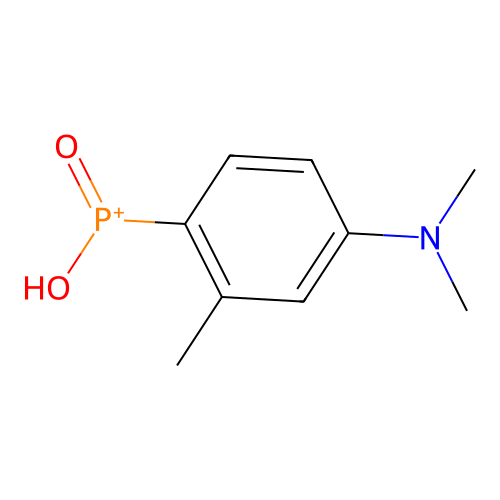 (4-(Dimethylamino)-2-methylphenyl)(hydroxy)oxophosphanium structure