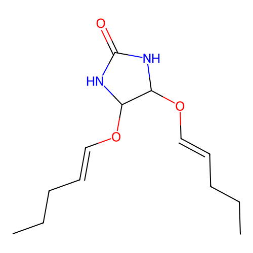 2-Imidazolidinone, 4,5-bis(1-pentenyloxy)- structure