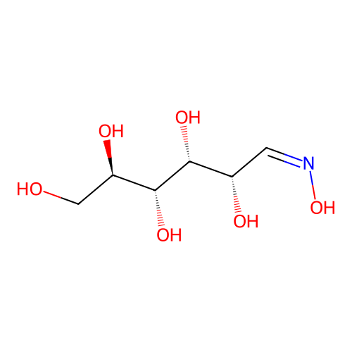 (2R,3R,4R,5S,6Z)-6-hydroxyiminohexane-1,2,3,4,5-pentol structure