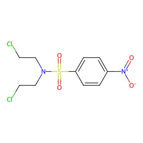 N,N-双(2-氯乙基)-4-硝基苯磺酰胺 structure