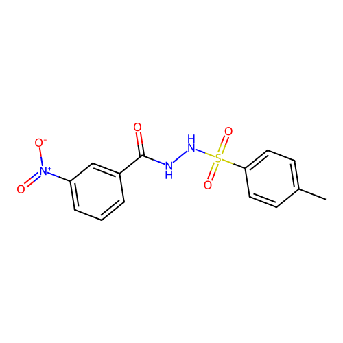 N'-{3-nitrobenzoyl}-4-methylbenzenesulfonohydrazide structure