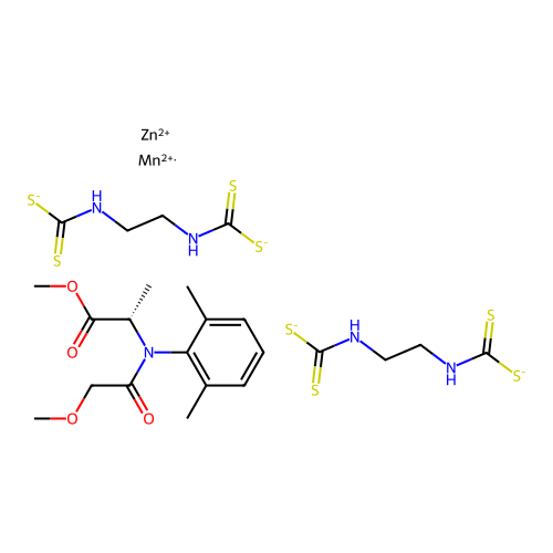 Metalaxyl-mancozeb mixt. structure