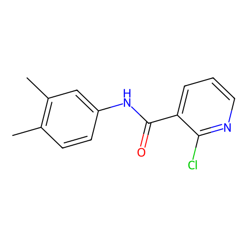 2-chloro-N-(3,4-dimethylphenyl)pyridine-3-carboxamide structure