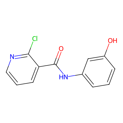 2-chloro-N-(3-hydroxyphenyl)pyridine-3-carboxamide structure