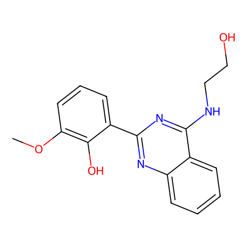 2-(4-((2-Hydroxyethyl)amino)quinazolin-2-yl)-6-methoxyphenol structure