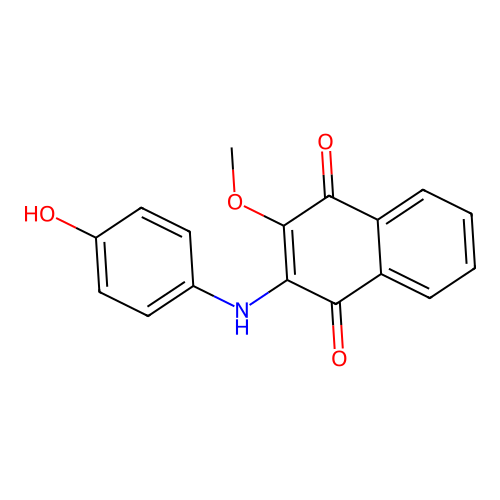 2-(4-Hydroxyanilino)-3-methoxynaphthalene-1,4-dione structure