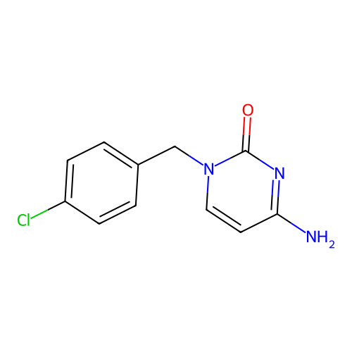 4-amino-1-(4-chlorobenzyl)pyrimidin-2(1H)-one structure