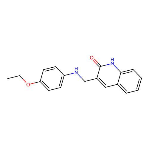3-{[(4-ethoxyphenyl)amino]methyl}quinolin-2(1H)-one structure