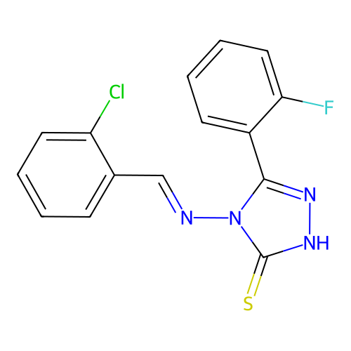 4-((2-Chlorobenzylidene)amino)-5-(2-fluorophenyl)-4H-1,2,4-triazole-3-thiol structure