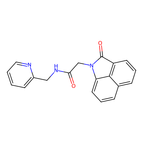 2-(2-oxobenzo[cd]indol-1(2H)-yl)-N-(pyridin-2-ylmethyl)acetamide structure