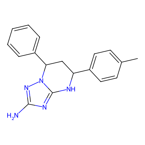 5-(4-methylphenyl)-7-phenyl-4,5,6,7-tetrahydro[1,2,4]triazolo[1,5-a]pyrimidin-2-amine structure