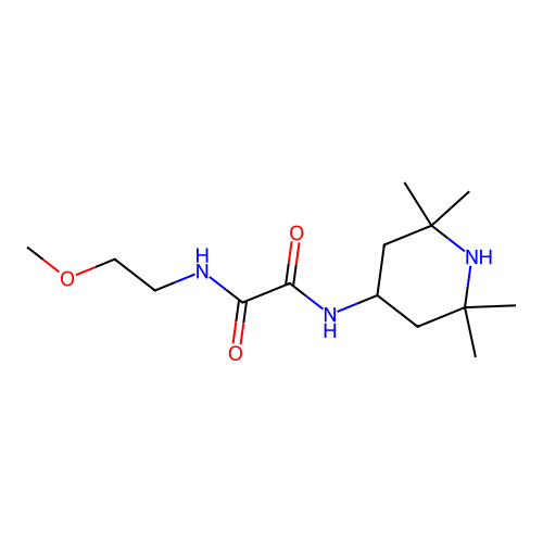N-(2-methoxyethyl)-N'-(2,2,6,6-tetramethylpiperidin-4-yl)ethanediamide structure