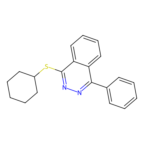 1-(Cyclohexylsulfanyl)-4-phenylphthalazine structure