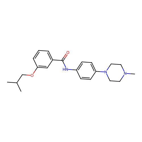 N-[4-(4-methylpiperazin-1-yl)phenyl]-3-(2-methylpropoxy)benzamide structure