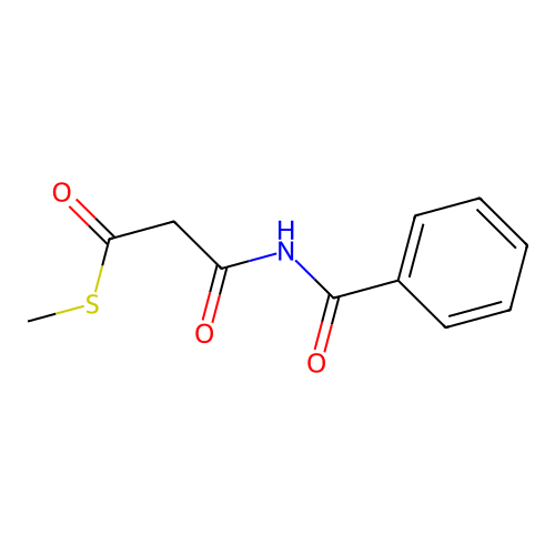 3-苯甲酰氨基-3-氧代丙硫代酸S-甲酯 structure