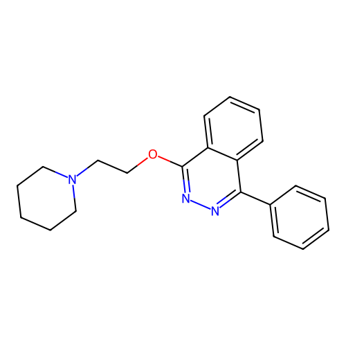 1-Phenyl-4-(2-(piperidin-1-yl)ethoxy)phthalazine structure