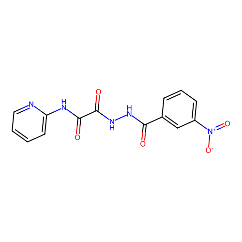 2-{2-[(3-nitrophenyl)carbonyl]hydrazinyl}-2-oxo-N-(pyridin-2-yl)acetamide structure