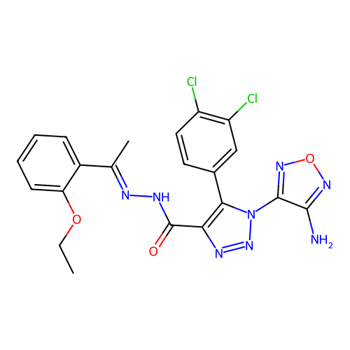 C21H18Cl2N8O3 structure