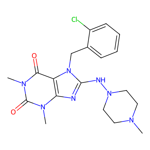 C19H24ClN7O2 structure