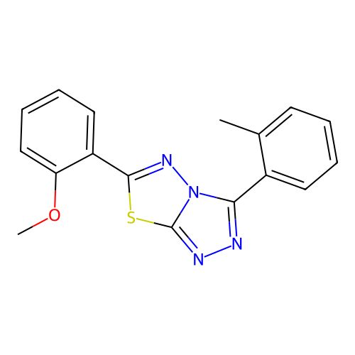 6-(2-Methoxyphenyl)-3-(2-methylphenyl)[1,2,4]triazolo[3,4-b][1,3,4]thiadiazole structure