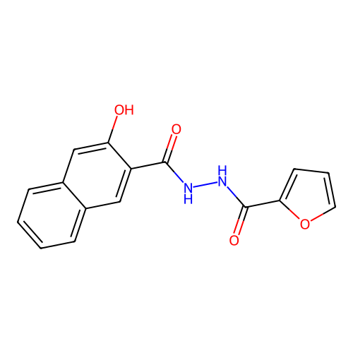 N'-[(3-hydroxynaphthalen-2-yl)carbonyl]furan-2-carbohydrazide structure
