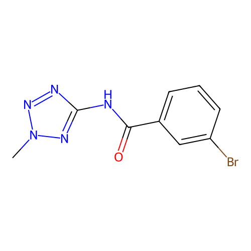 3-bromo-N-(2-methyl-2H-tetrazol-5-yl)benzamide structure