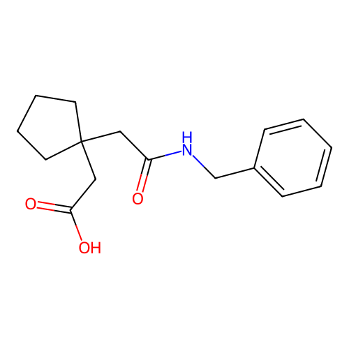 {1-[2-(Benzylamino)-2-oxoethyl]cyclopentyl}acetic acid structure