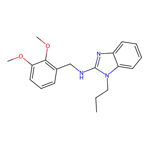 (2,3-Dimethoxy-benzyl)-(1-propyl-1H-benzoimidazol-2-yl)-amine structure