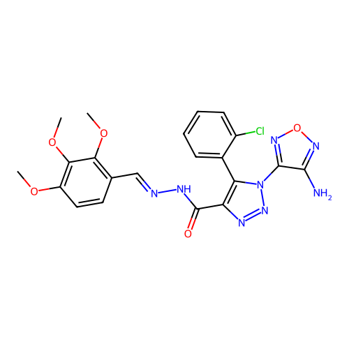C21H19ClN8O5 structure