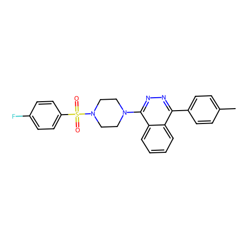 1-{4-[(4-Fluorophenyl)sulfonyl]piperazin-1-yl}-4-(4-methylphenyl)phthalazine structure