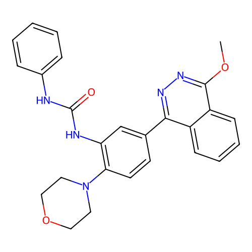 1-[5-(4-Methoxyphthalazin-1-yl)-2-(morpholin-4-yl)phenyl]-3-phenylurea structure