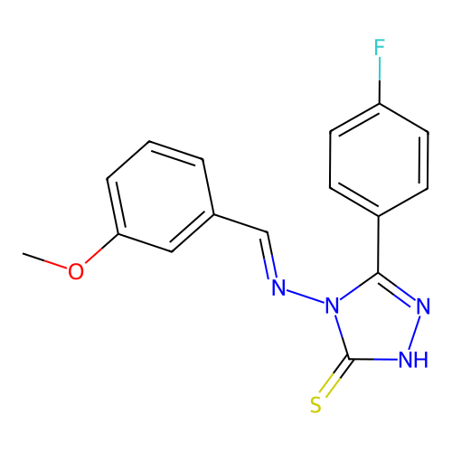5-(4-Fluorophenyl)-4-((3-methoxybenzylidene)amino)-4H-1,2,4-triazole-3-thiol structure