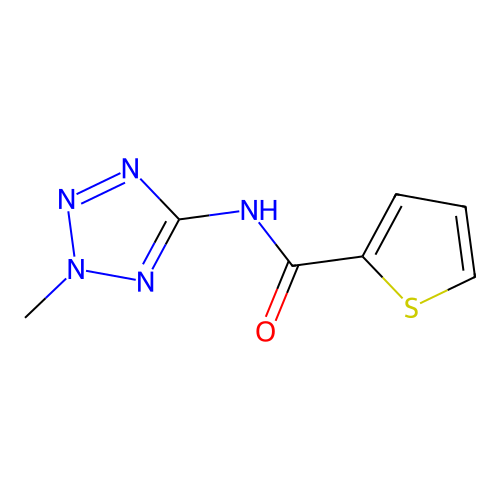 N-(2-methyl-2H-tetrazol-5-yl)thiophene-2-carboxamide structure