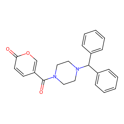 5-{[4-(diphenylmethyl)piperazin-1-yl]carbonyl}-2H-pyran-2-one structure