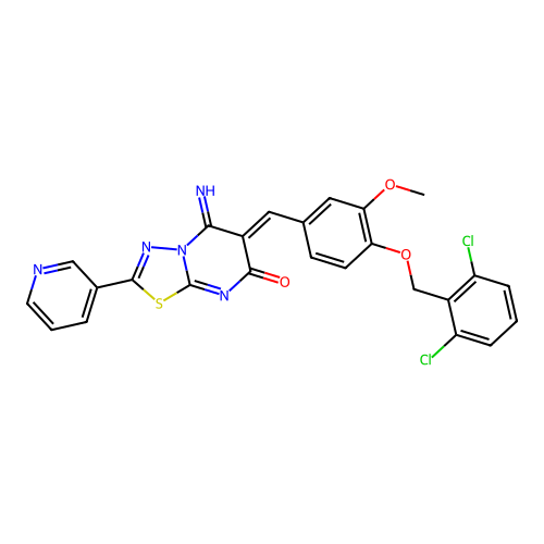 C25H17Cl2N5O3S structure