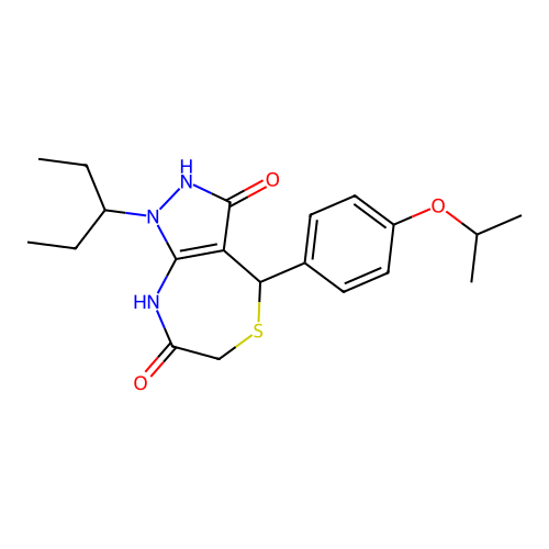 1-pentan-3-yl-4-(4-propan-2-yloxyphenyl)-4,8-dihydro-2H-pyrazolo[3,4-e][1,4]thiazepine-3,7-dione structure