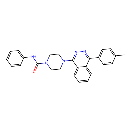 4-[4-(4-methylphenyl)phthalazin-1-yl]-N-phenylpiperazine-1-carboxamide structure