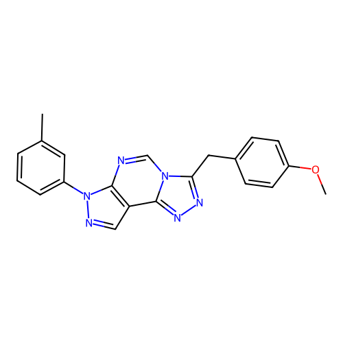 3-(4-methoxybenzyl)-7-(3-methylphenyl)-7H-pyrazolo[4,3-e][1,2,4]triazolo[4,3-c]pyrimidine structure