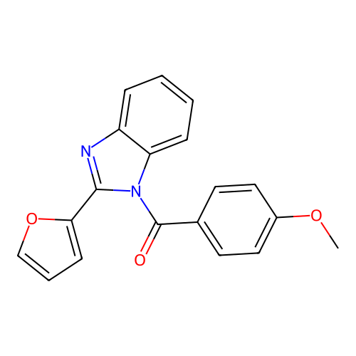 [2-(Furan-2-yl)benzimidazol-1-yl]-(4-methoxyphenyl)methanone structure