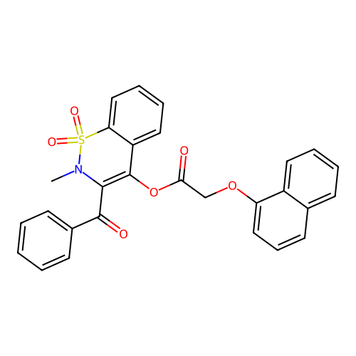 (3-benzoyl-2-methyl-1,1-dioxo-1 structure