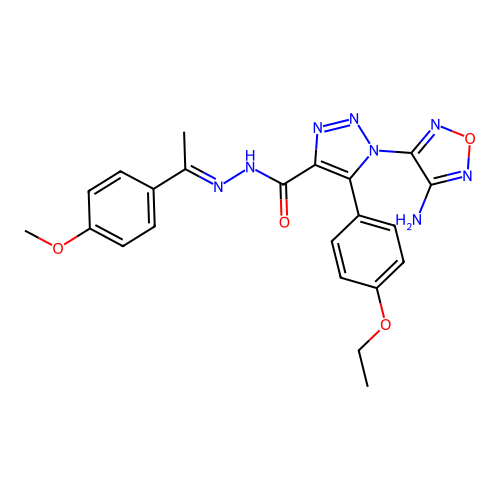C22H22N8O4 structure