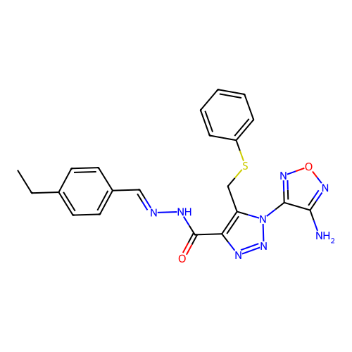 C21H20N8O2S structure