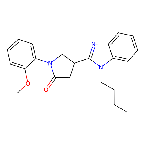 4-(1-Butylbenzimidazol-2-yl)-1-(2-methoxyphenyl)pyrrolidin-2-one structure