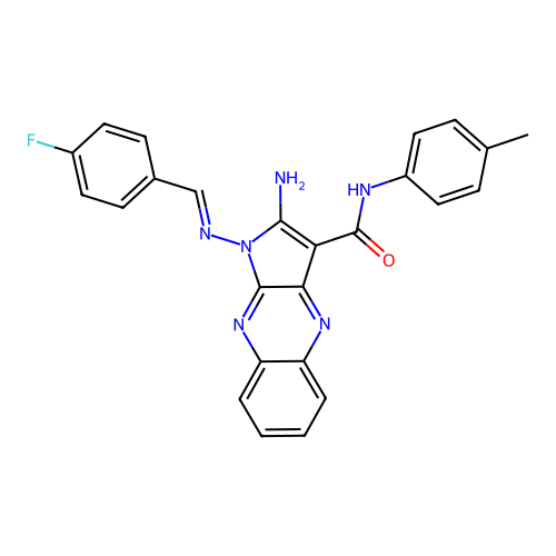 C25H19FN6O structure