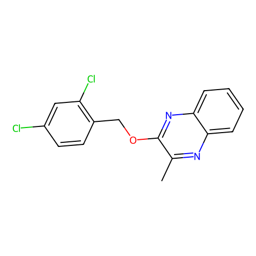 2-((2,4-Dichlorobenzyl)oxy)-3-methylquinoxaline structure