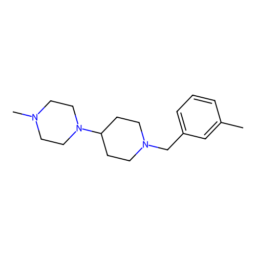 1-Methyl-4-[1-(3-methylbenzyl)piperidin-4-yl]piperazine structure