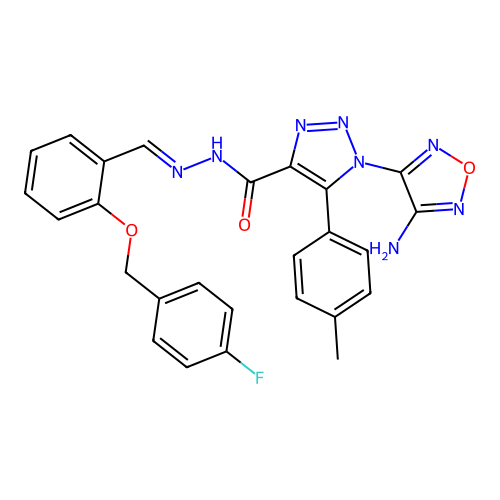 C26H21FN8O3 structure