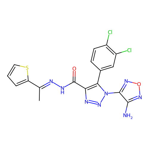 C17H12Cl2N8O2S structure